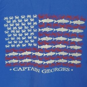 Captain George's Royal Blue Tee Shirt Men's Large